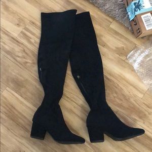 COPY - Goodnight macaroon black over the knee boots
